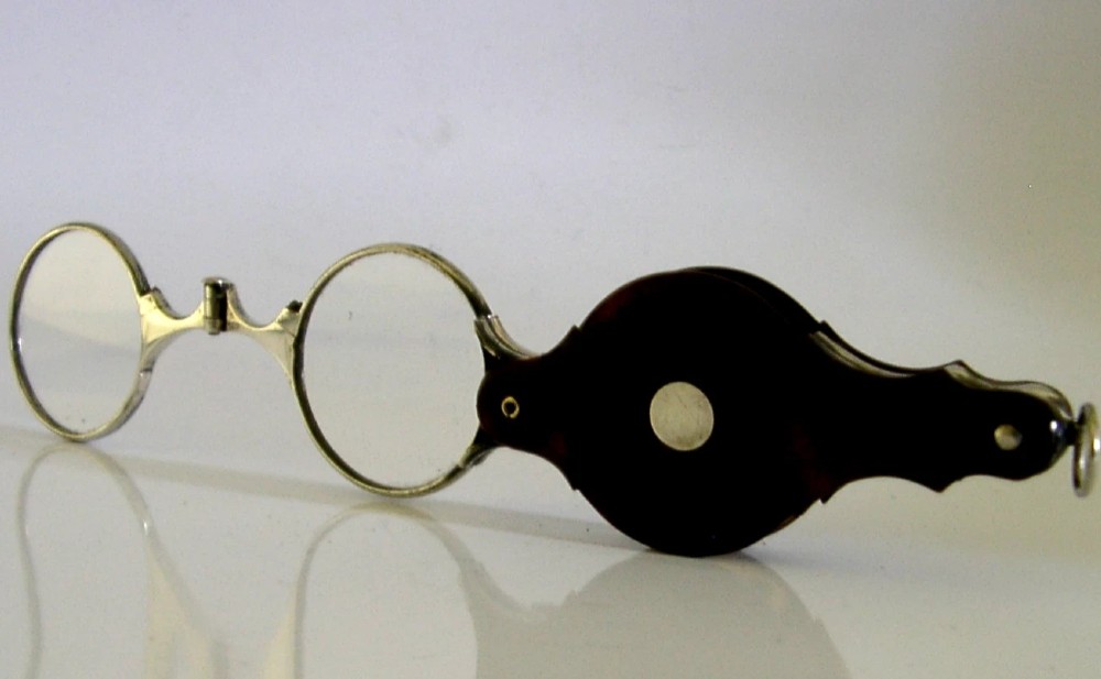 VICTORIAN STERLING SILVER LORGNETTES MAGNIFYING GLASSES c1850 ANTIQUE View III