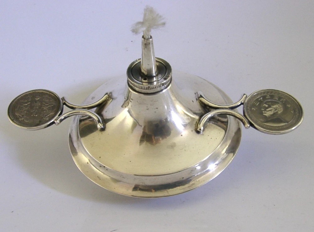 RARE ENGLISH STERLING SILVER CHINESE COINS CIGAR LIGHTER 1936 ANTIQUE 80g View III