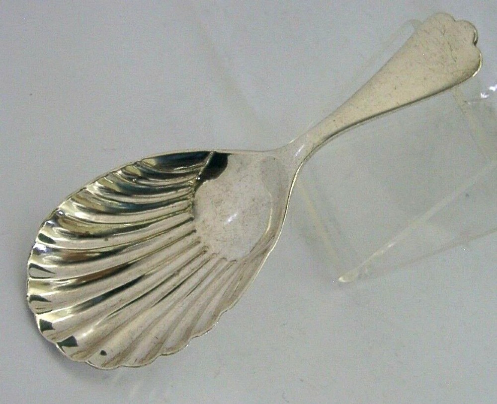 ANTIQUE STERLING SILVER CADDY SPOON DOG NOSE PATTERN 1913