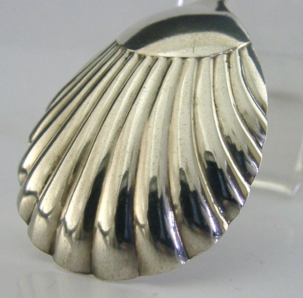 ANTIQUE STERLING SILVER CADDY SPOON DOG NOSE PATTERN 1913 View III