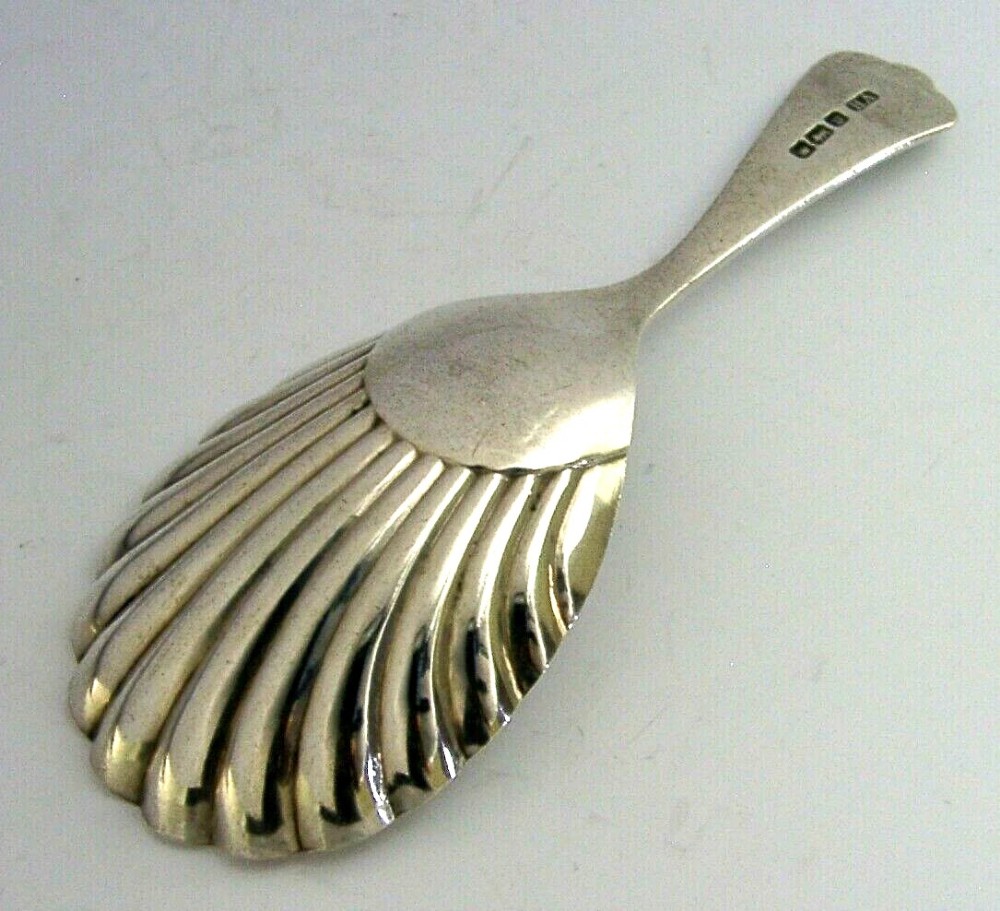 ANTIQUE STERLING SILVER CADDY SPOON DOG NOSE PATTERN 1913 View V