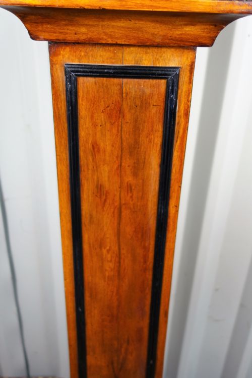 fig 1. Late 19th c. Walnut Grandmother or Miniature Grandfather/Long Case (Longcase) Clock - Quality Winterhalder & Hoffmeier Quarter Striking