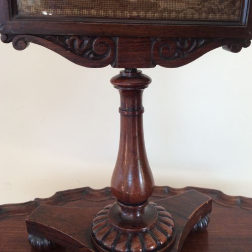 WILLIAM IV ROSEWOOD TABLE FACE SCREEN - ADDITIONAL PHOTO 3
