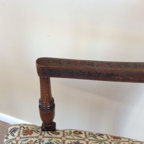 GEORGIAN ELBOW CHAIR WITH MUSIC AND FLORAL PAINTED DECORATION - ADDITIONAL PHOTO 10