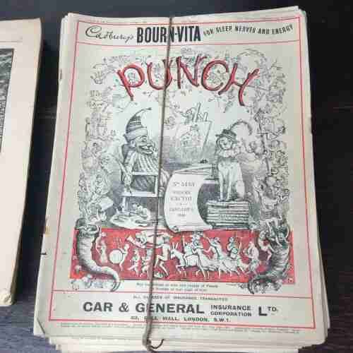 fig 1. Large Qty Punch Magazines 1937 - 1940’s inc WWII issues