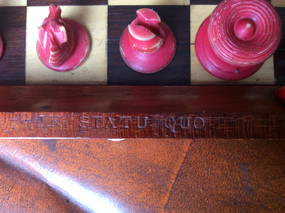 Mahogany Cases Jaques & Son - In Statu Quo - Travelling Chess Set - Late 19th Century View V