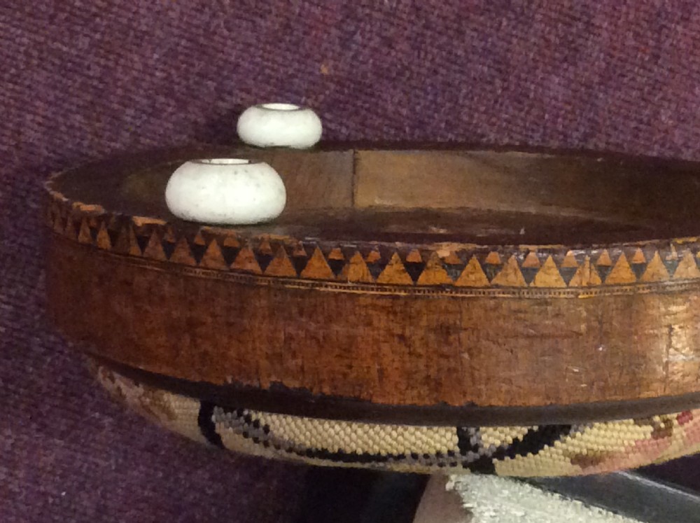 Victorian walnut circular footstool View VI