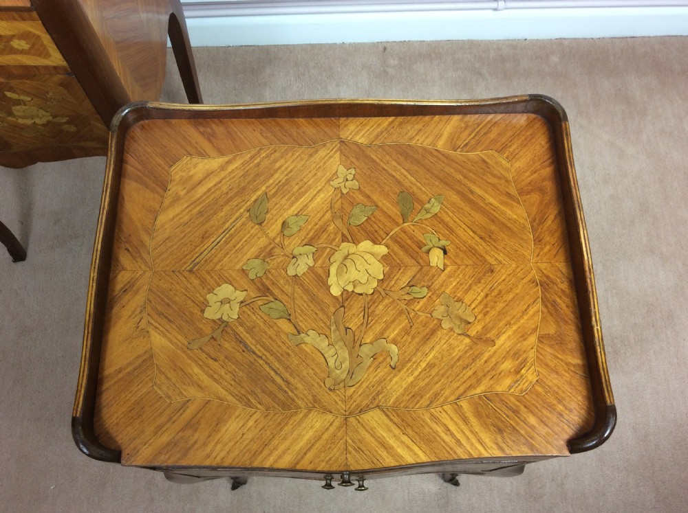 Good Pair of French Marquetry Bedside Cabinets View V
