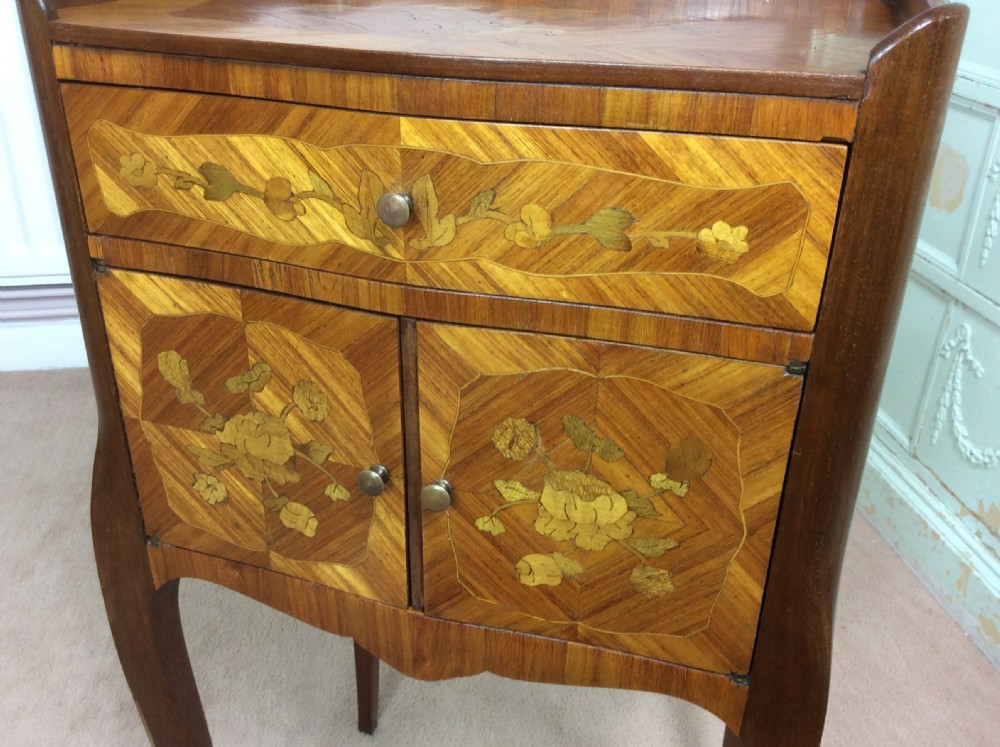 Good Pair of French Marquetry Bedside Cabinets View VII