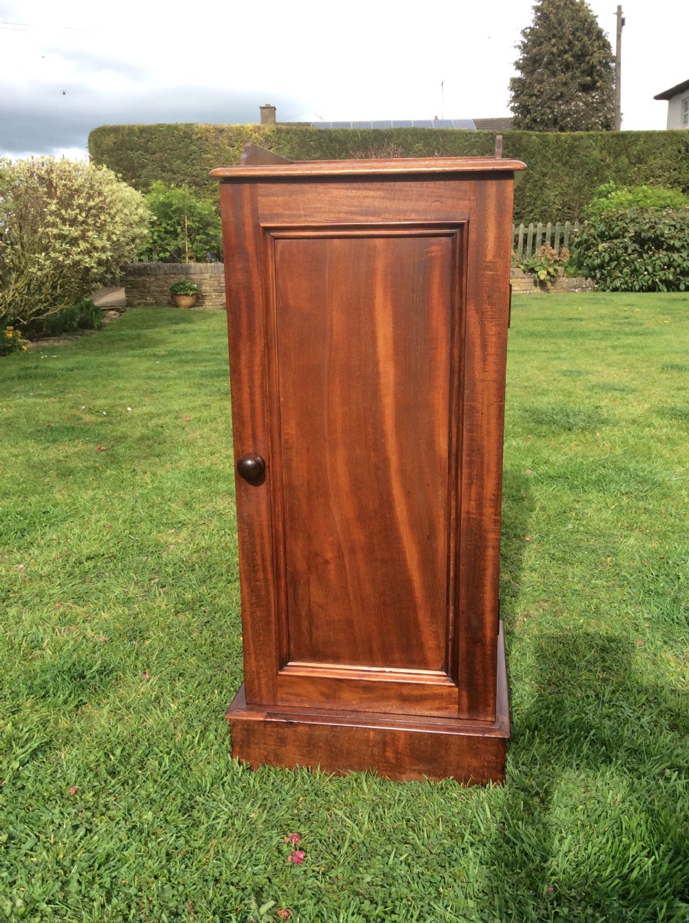 Victorian mahogany bedside cupboard  View II