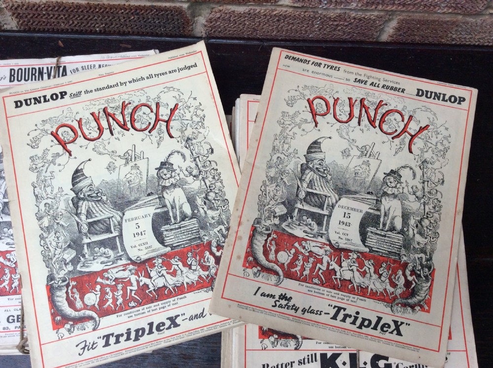 Large Qty Punch Magazines 1937 - 1940’s inc WWII issues View VI
