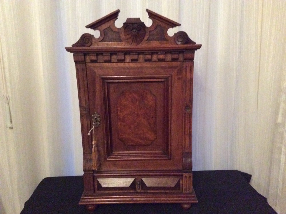 Victorian Walnut Wall Medicine Cabinet View II