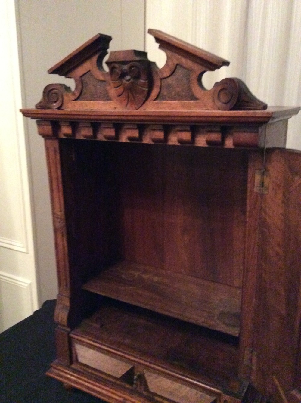 Victorian Walnut Wall Medicine Cabinet View VIII