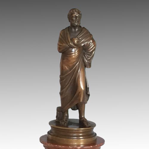 after the antique a grand tour 19th century small bronze of sophocles - CATEGORY: ANTIQUE METAL - DATED 1880