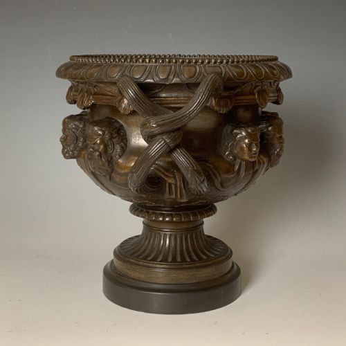 ANTIQUE GRAND TOUR PAIR OF LARGE PATINATED BRONZE ALBANI VASES - ADDITIONAL PHOTO 2