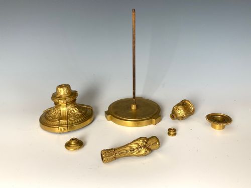 ANTIQUE PAIR OF NAPOLEON III GILT BRONZE CANDLESTICKS - ADDITIONAL PHOTO 1