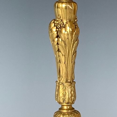 ANTIQUE PAIR OF NAPOLEON III GILT BRONZE CANDLESTICKS - ADDITIONAL PHOTO 3