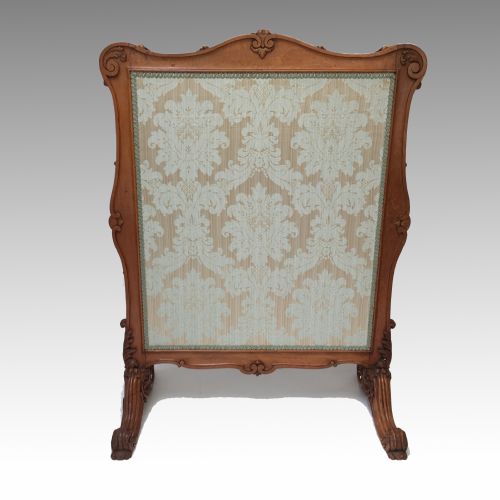 ANTIQUE VICTORIAN SOLID WALNUT FIRE SCREEN - ADDITIONAL PHOTO 2