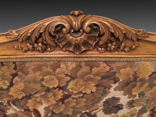 ANTIQUE VICTORIAN SOLID WALNUT FIRE SCREEN - ADDITIONAL PHOTO 3