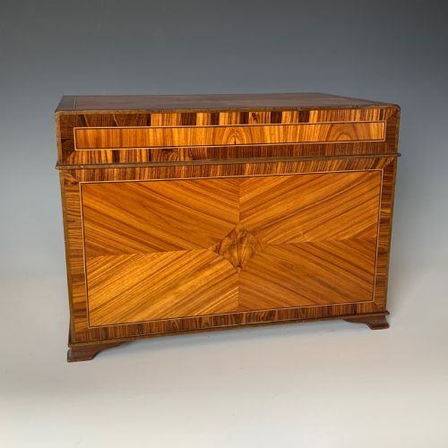 george v tulipwood kingwood jewellery box - CATEGORY: ANTIQUE BOXES - DATED 1920