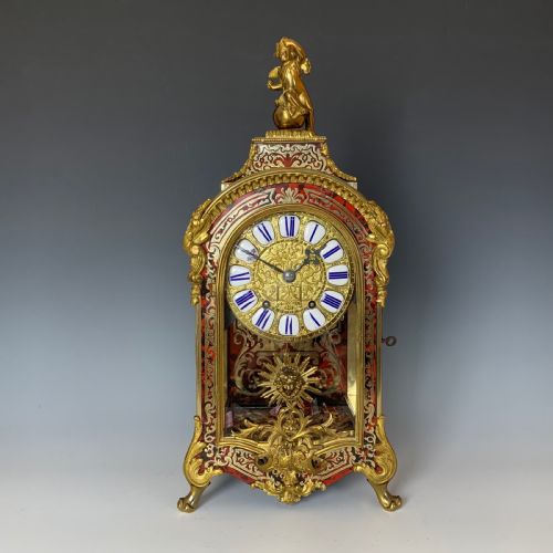 ANTIQUE LOUIS XIV STYLE BOULLE CLOCK WITH JAPY FRRES MOVEMENT - ADDITIONAL PHOTO 3