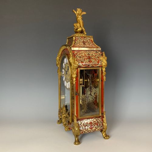 ANTIQUE LOUIS XIV STYLE BOULLE CLOCK WITH JAPY FRRES MOVEMENT - ADDITIONAL PHOTO 5