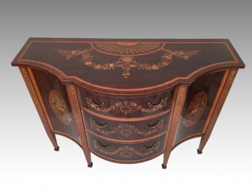 ANTIQUE EDWARDS ROBERTS MARQUETRY SIDE CABINET GEORGE III STYLE - ADDITIONAL PHOTO 1