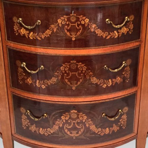 ANTIQUE EDWARDS ROBERTS MARQUETRY SIDE CABINET GEORGE III STYLE - ADDITIONAL PHOTO 3