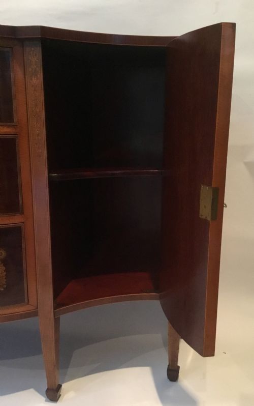 ANTIQUE EDWARDS ROBERTS MARQUETRY SIDE CABINET GEORGE III STYLE - ADDITIONAL PHOTO 7