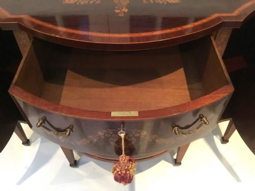ANTIQUE EDWARDS ROBERTS MARQUETRY SIDE CABINET GEORGE III STYLE - ADDITIONAL PHOTO 8