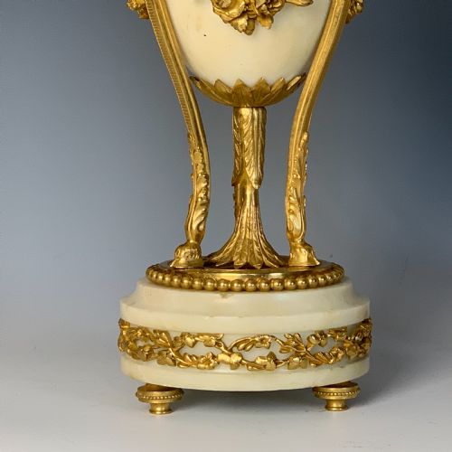 GILT BRONZE MARBLE NAPOLEON III CANDLESTICKS IN LOUIS XVI STYLE - ADDITIONAL PHOTO 2
