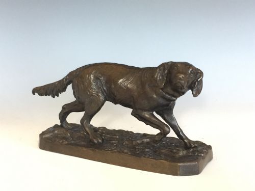 ANTIQUE BRONZE RETRIEVER DOG AFTER PJ MENE RETAILED BY JJ MECHI - ADDITIONAL PHOTO 4