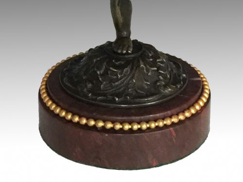 A PAIR OF ANTIQUE FRENCH BRONZE PUTTI - ADDITIONAL PHOTO 4