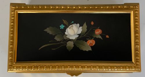 ANTIQUE 19TH CENTURY FLORENTINE PIETRA DURA SCENT CASKET - ADDITIONAL PHOTO 7
