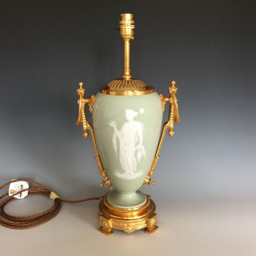 FRENCH PORCELAIN PATE SUR PATE TABLE LAMP - ADDITIONAL PHOTO 3