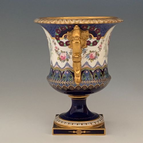 ROYAL CROWN DERBY PEDESTAL VASE SIGNED GREGORY - ADDITIONAL PHOTO 2