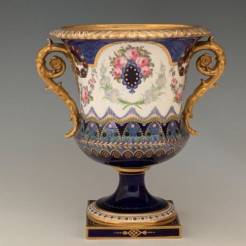 ROYAL CROWN DERBY PEDESTAL VASE SIGNED GREGORY - ADDITIONAL PHOTO 8