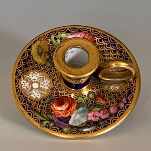 antique spode miniature taperstick - CATEGORY: ANTIQUE LIGHTING - DATED 19TH CENTURY