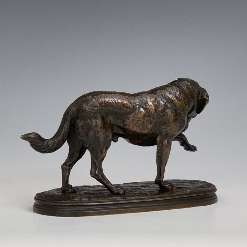 JOSEPH VICTOR CHEMIN 19TH CENTURY FRENCH BRONZE DOG - ADDITIONAL PHOTO 3