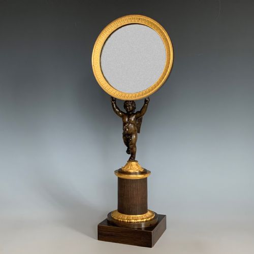 french empire bronze ormolu table mirror - CATEGORY: ANTIQUE MIRRORS - DATED 19TH CENTURY