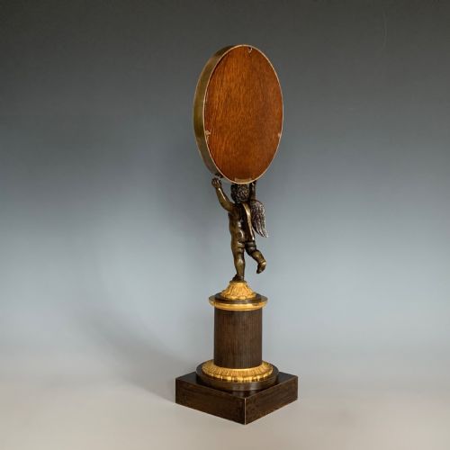 FRENCH EMPIRE BRONZE ORMOLU TABLE MIRROR - ADDITIONAL PHOTO 2