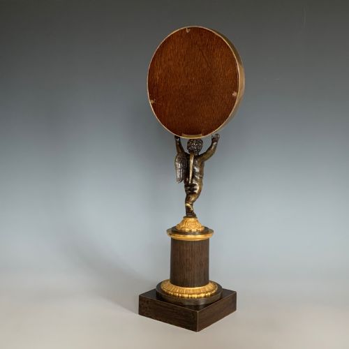 FRENCH EMPIRE BRONZE ORMOLU TABLE MIRROR - ADDITIONAL PHOTO 3