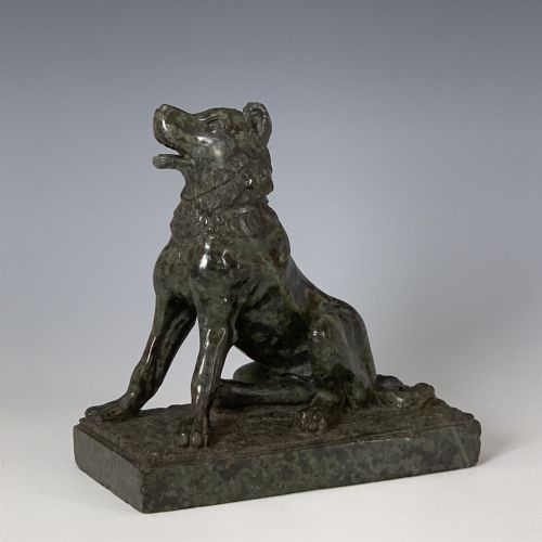grand tour italian carved serpentine alcibiades dog - CATEGORY: ANTIQUE SCULPTURES - DATED 1890
