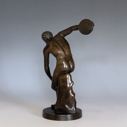 BRONZE GRAND TOUR STYLE FIGURE OF THE DISCUS THROWER DISCOBOLUS OF MYRON - ADDITIONAL PHOTO 2