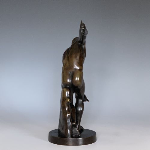 BRONZE GRAND TOUR STYLE FIGURE OF THE DISCUS THROWER DISCOBOLUS OF MYRON - ADDITIONAL PHOTO 3