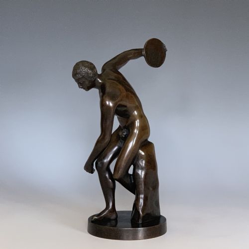 BRONZE GRAND TOUR STYLE FIGURE OF THE DISCUS THROWER DISCOBOLUS OF MYRON - ADDITIONAL PHOTO 6