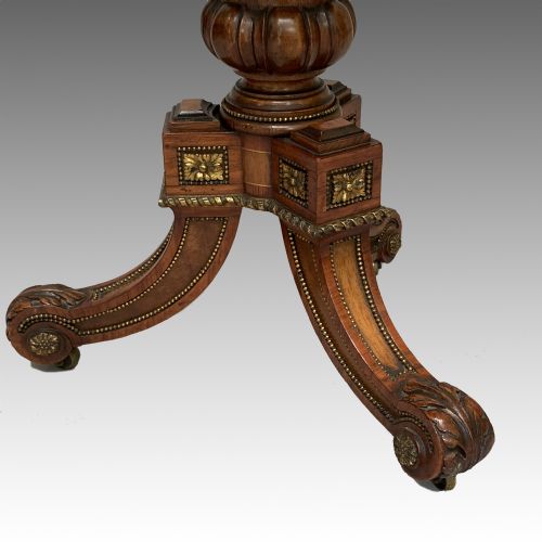 VICTORIAN WALNUT ORMOLU MOUNTED PIANO STOOL - ADDITIONAL PHOTO 1