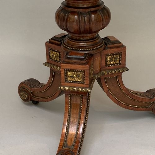 VICTORIAN WALNUT ORMOLU MOUNTED PIANO STOOL - ADDITIONAL PHOTO 2