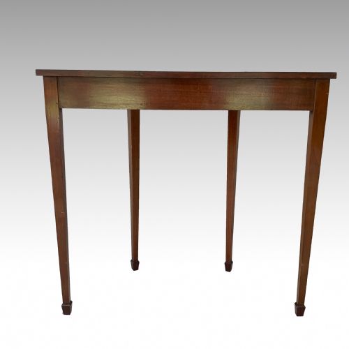 EDWARDS ROBERTS INLAID MAHOGANY DEMI LUNE CONSOLE TABLE - ADDITIONAL PHOTO 1