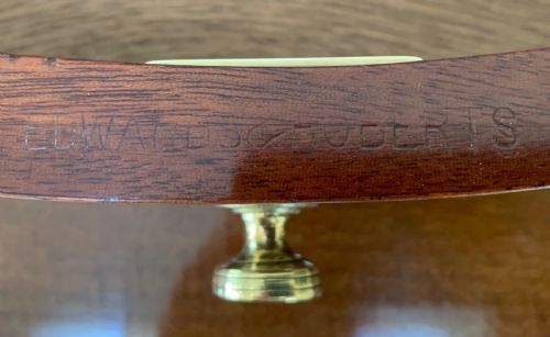 EDWARDS ROBERTS INLAID MAHOGANY DEMI LUNE CONSOLE TABLE - ADDITIONAL PHOTO 8